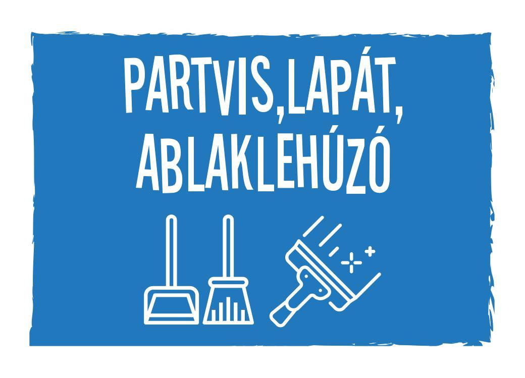 Partvis, lapát, ablaklehúzó