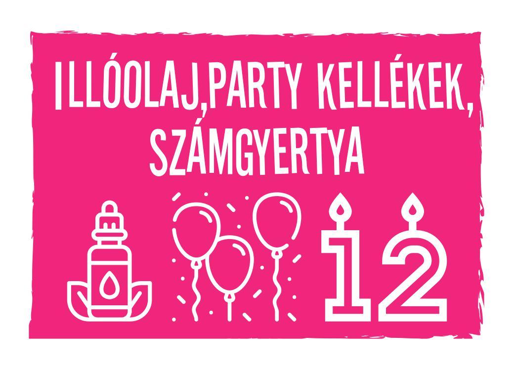 Illóolja, party kellékek, számgyertya
